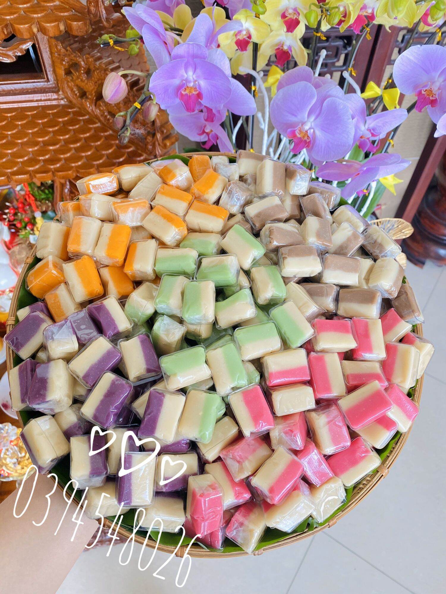 Kẹo dừa sáp không đường ngũ vị 500g