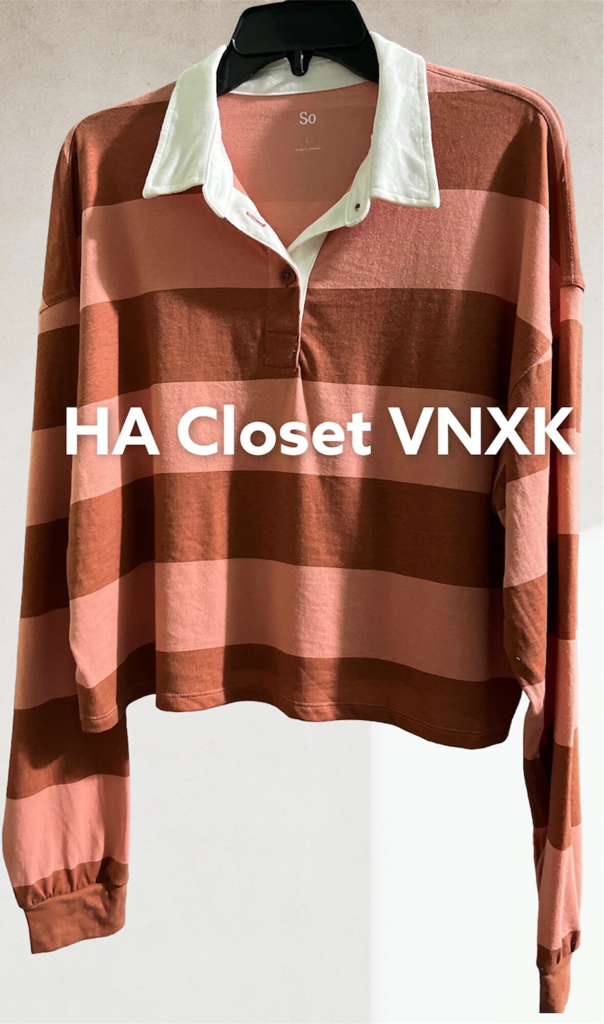 Áo Thun Crop Top Dài Tay SO Xuất Dư