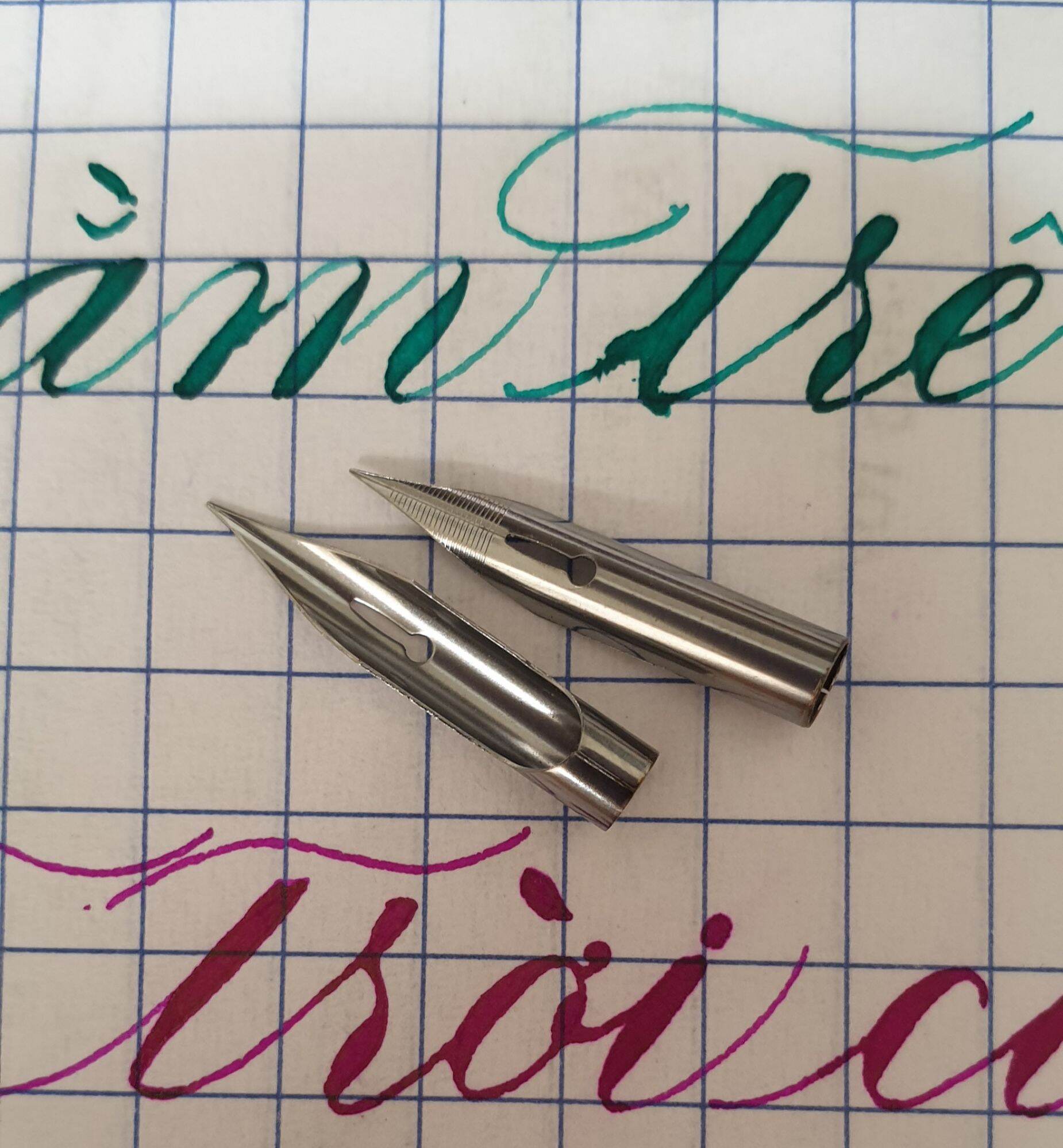 Ngòi kim tinh lá tre (tự tạo thanh đậm) - thay bút Thầy Ánh SH 048, 058, 068; Cánh Diều 102, 103, 101; Leta 361, 368, 369...