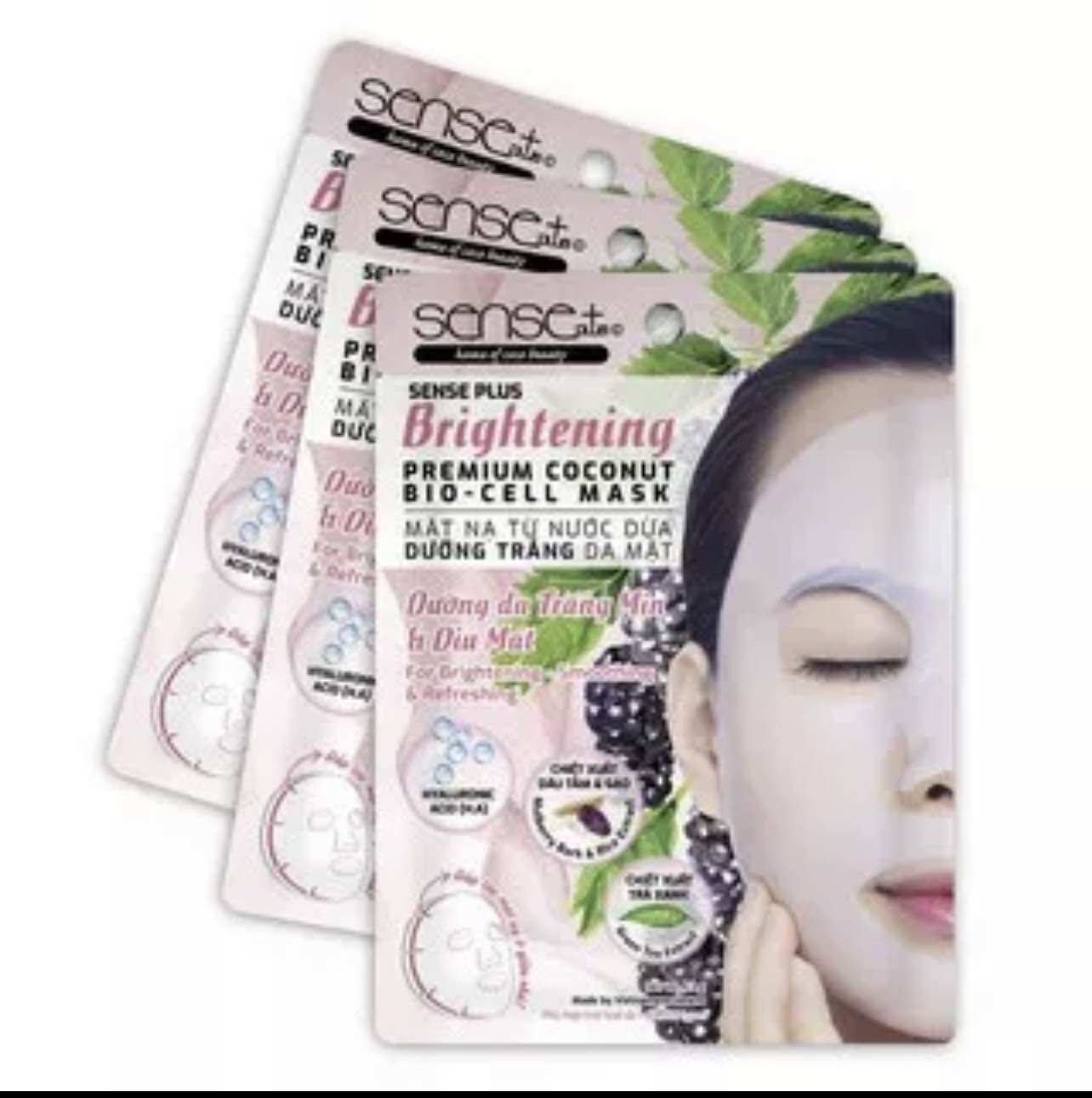 [ HCM ] MẶT NẠ COCONUT BIO-CELL SENSE PLUS DƯỠNG TRẮNG DA MẶT 23G