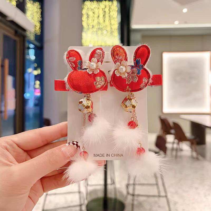 Set kẹp tóc cổ trang trung hoa cho bé