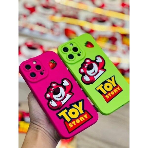 Tem logo Decal gấu Hồng dễ thương Lotso
