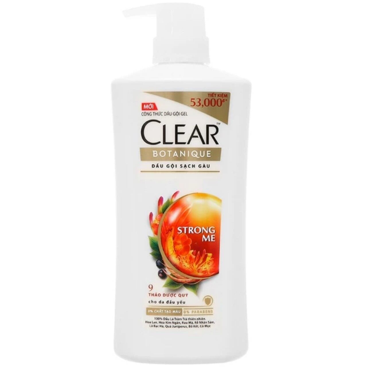 Dầu gội clear thảo dược Botanique 630g (9 loại thảo dược quý )