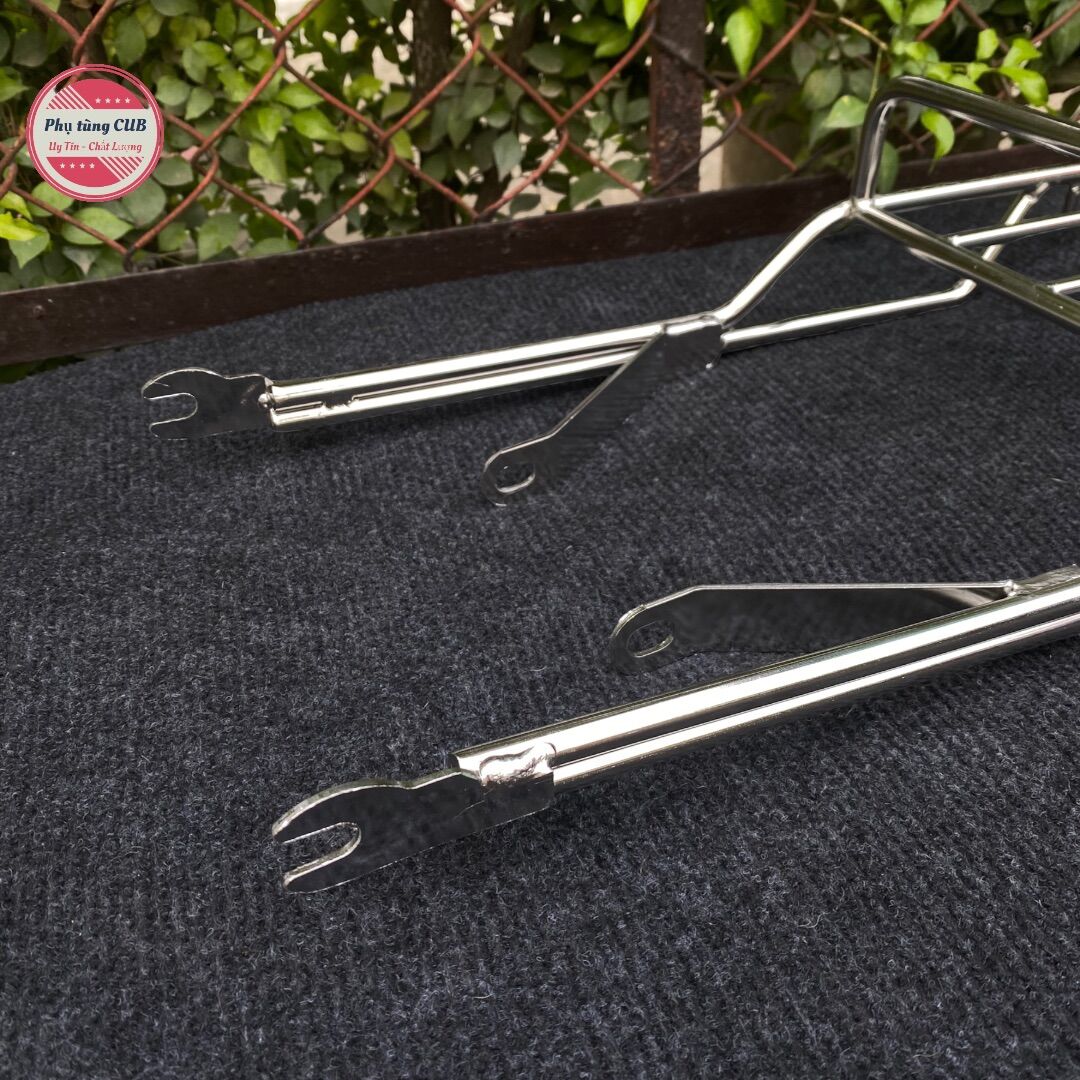 Baga đuôi có tay xách cho xe cub ( chất liệu inox )