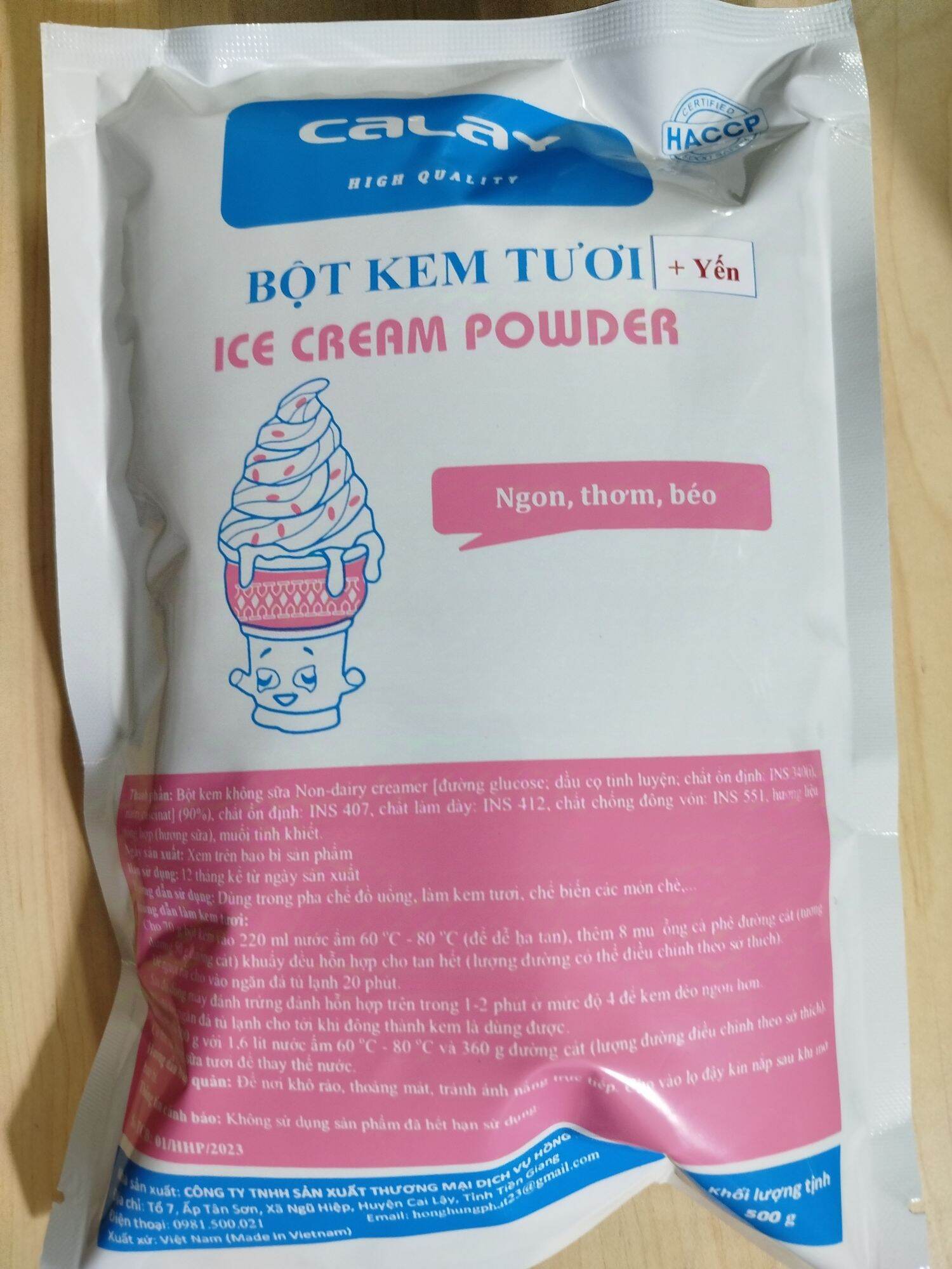 Bột làm kem vị yến 500g - whipping cream trà sữa, kem tươi, kem viên vị yến. Ngon, thơm, béo, rẻ, dễ làm tại nhà