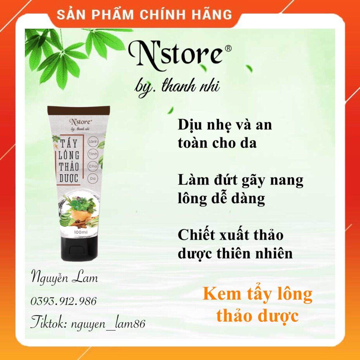 Kem tẩy lông thảo dược