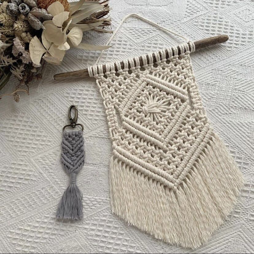 Tranh treo tường macrame handmade độc đáo trang trí phòng