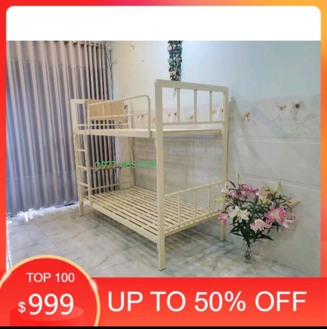 Giường sắt 2 tầng Giá rẻ 80x2m cao 1m7 vận chuyển toàn quốc