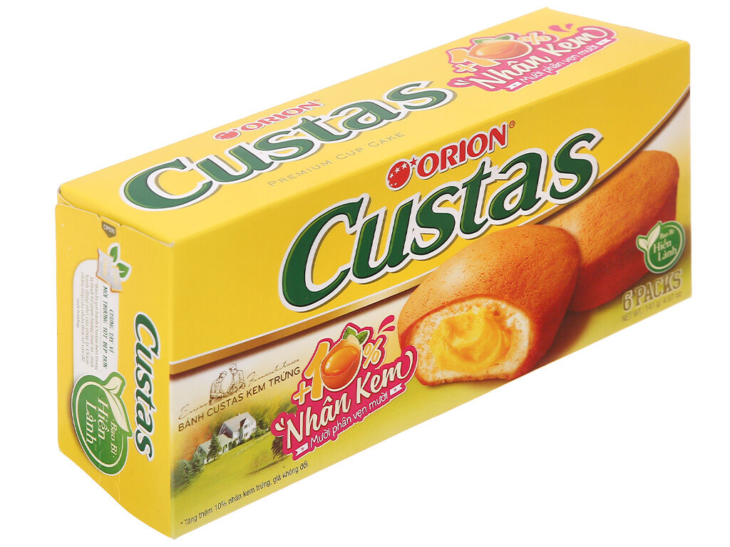Bánh trứng custas hộp 141g (6 cái)