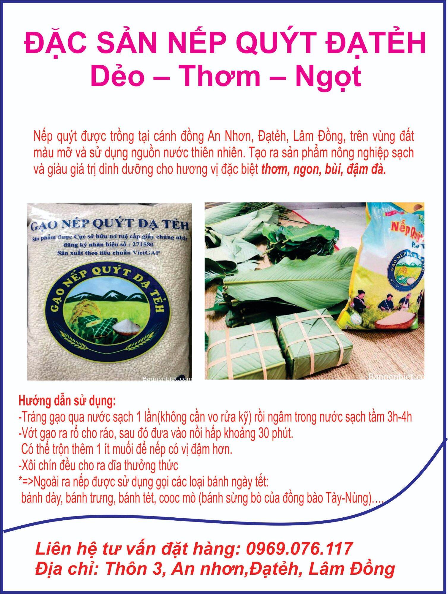 Đặc sản nếp quýt túi 2kg