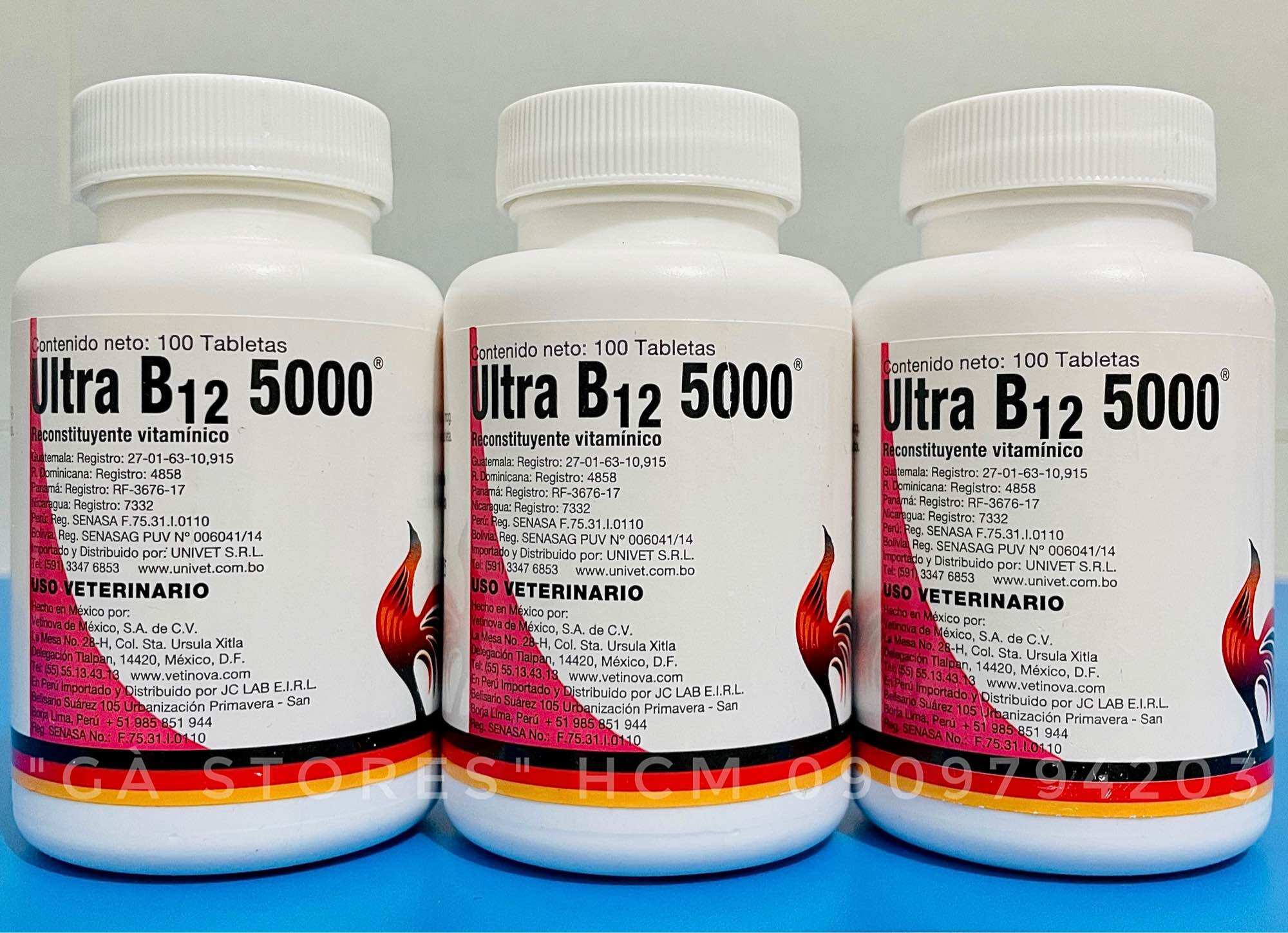 Ultra b12 5000 - thuốc nuôi hừng gà - nguyên seal usa