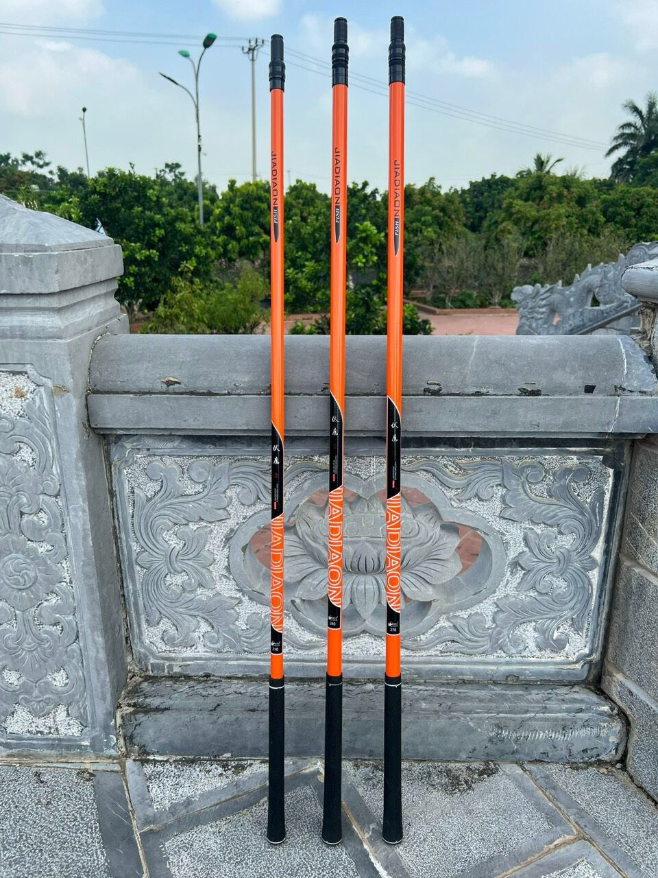 Gác cần cacbon MC cam đủ size