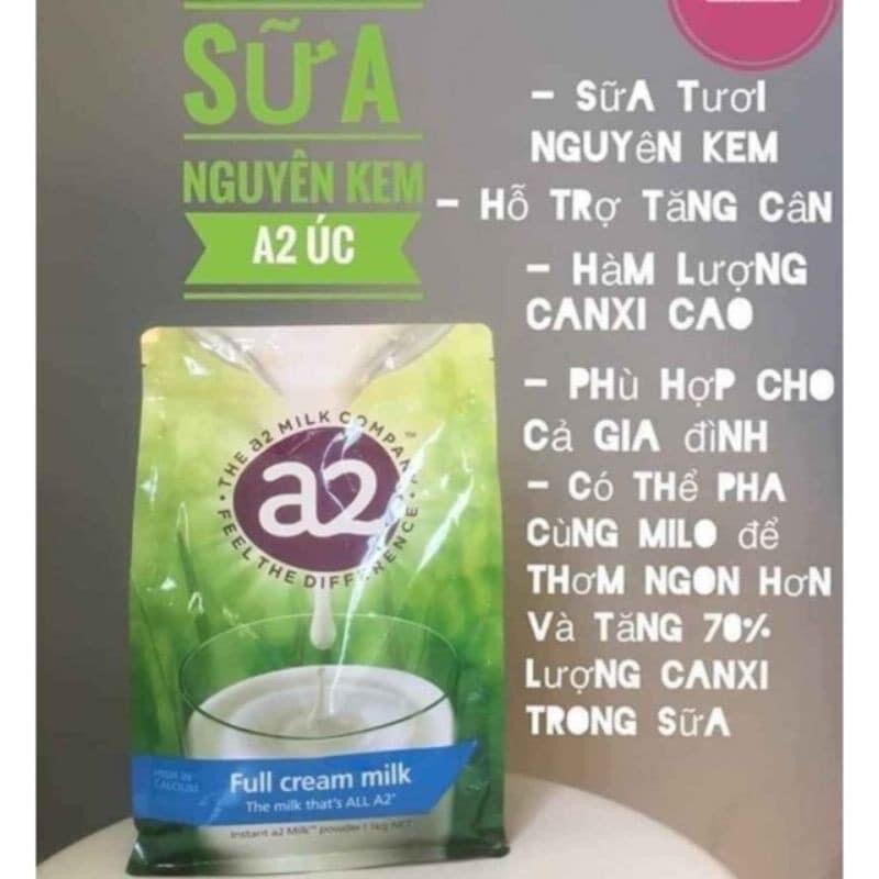 Sữa bột a2 nguyên kem dạng lon 850gr