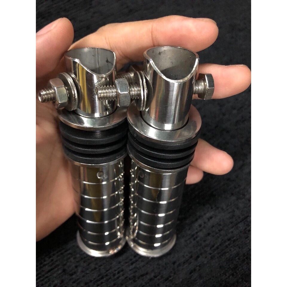 Gác chân xếp sau xe dream inox