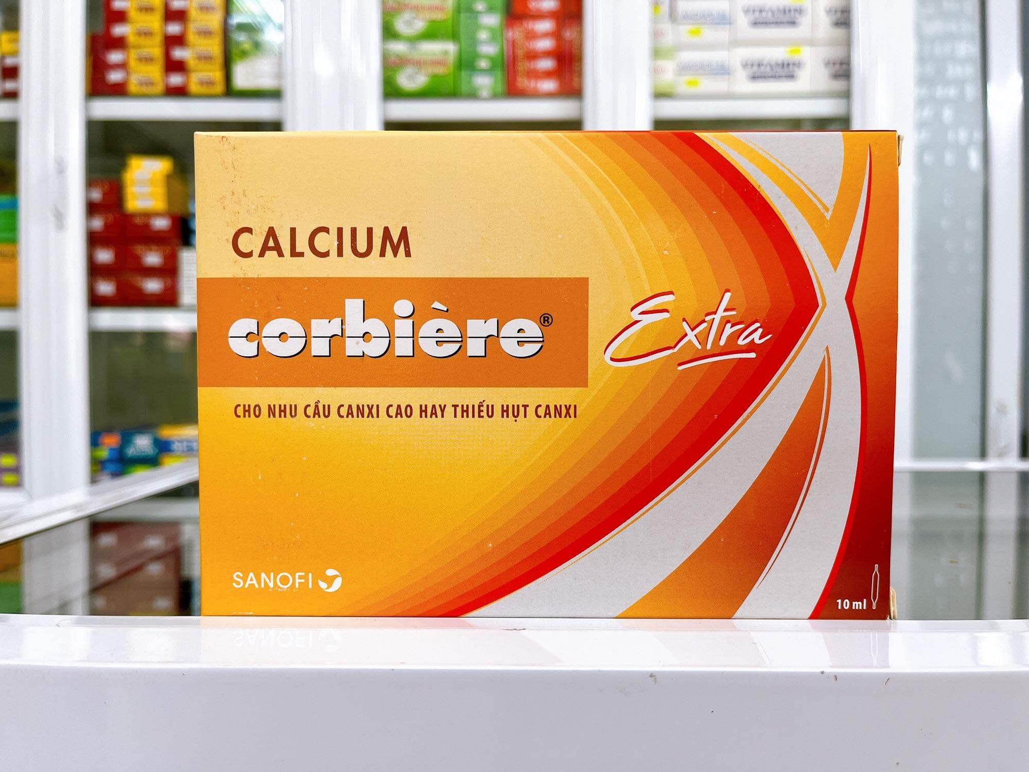 Calcium Corbiere Extra cho nhu cầu canxi hay thiếu hụt canxi (Hộp 30 ống)