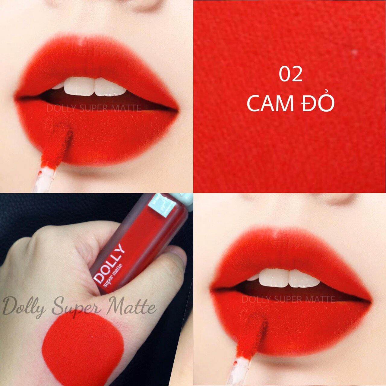 Đỏ Cam_Son Kem Dolly Super Matte Hot Trend 2021