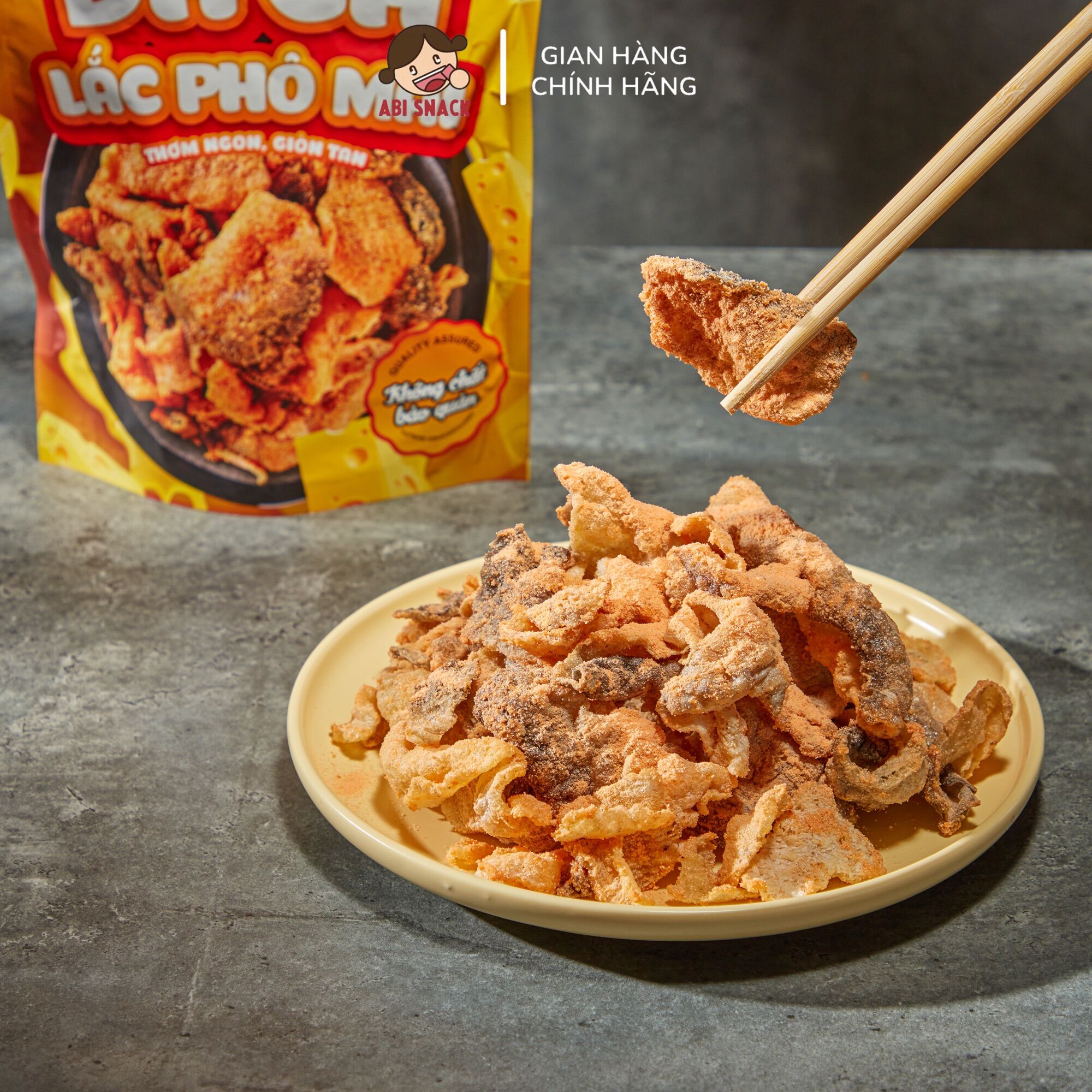 Snack Da Cá Lắc Phô Mai - Abi Snack - 70gram