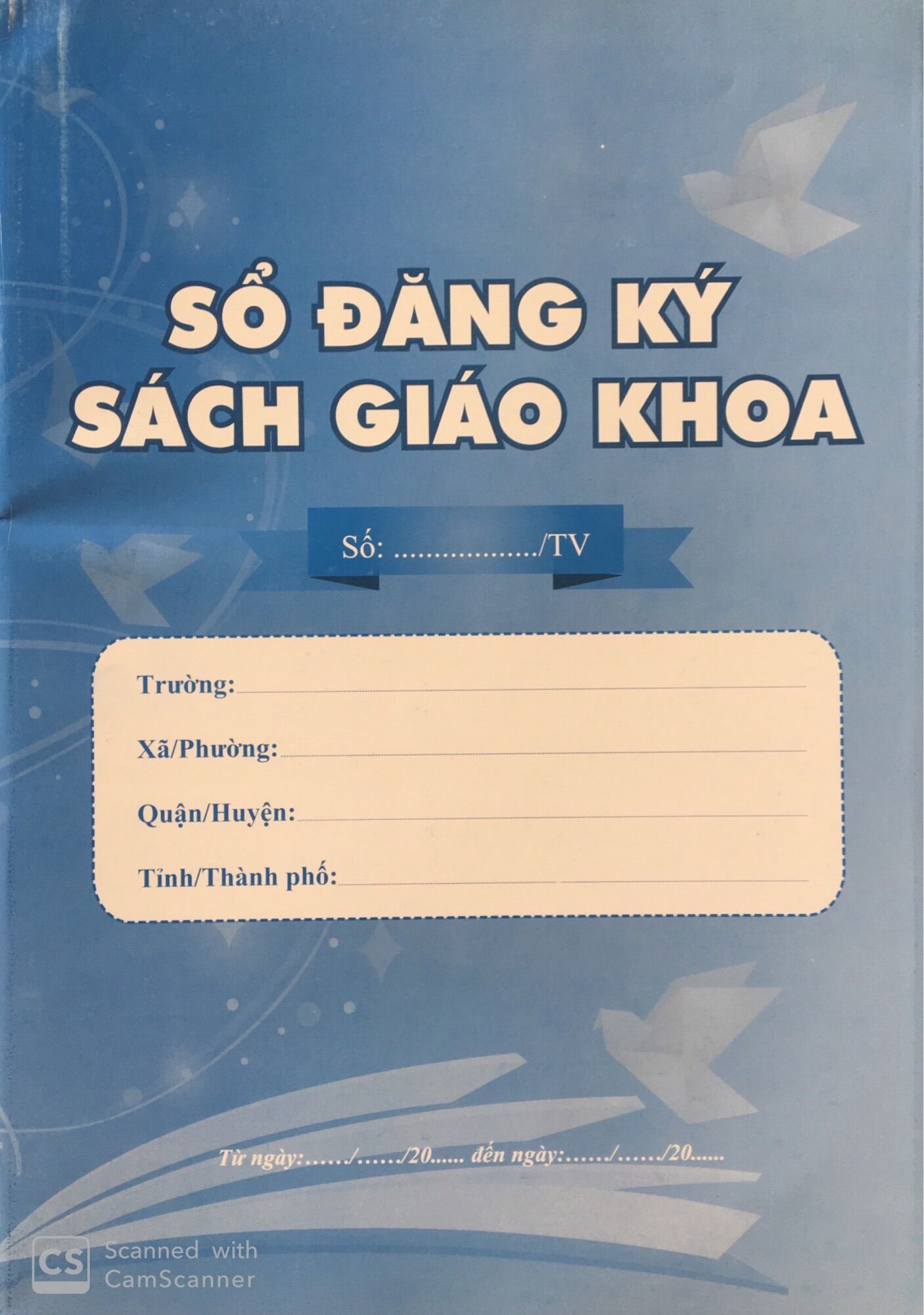Sổ đăng kí sách giáo khoa