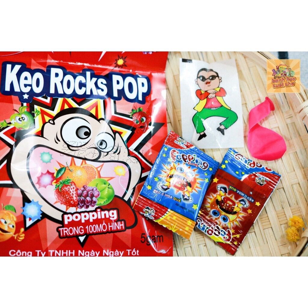 COMBO 20 GÓI KẸO NỔ+ĐỒ CHƠI ROCKS POP TUỔI THƠ