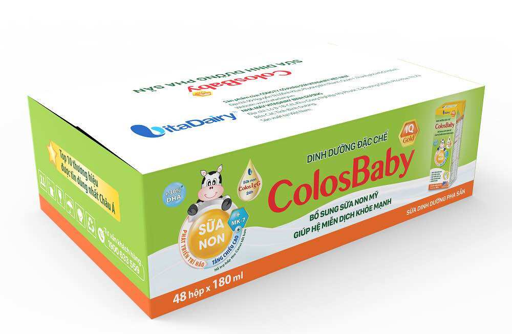 Thùng 48 hộp sữa colosbaby gold / iq 180ml