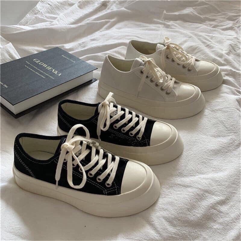Form rộng - đặt lùi 1 size giày bánh mì vải CV 2021 ulzzang nữ cute