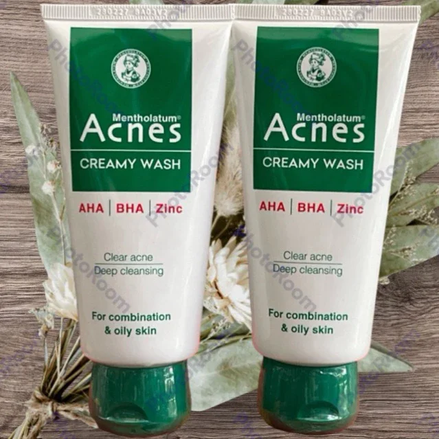 KEM RỬA MẶT ACNES CREAMY WASH 100G GIÚP SẠCH SÂU GIẢM NHỜN MỤN HẠN CHẾ THÂM SẸO