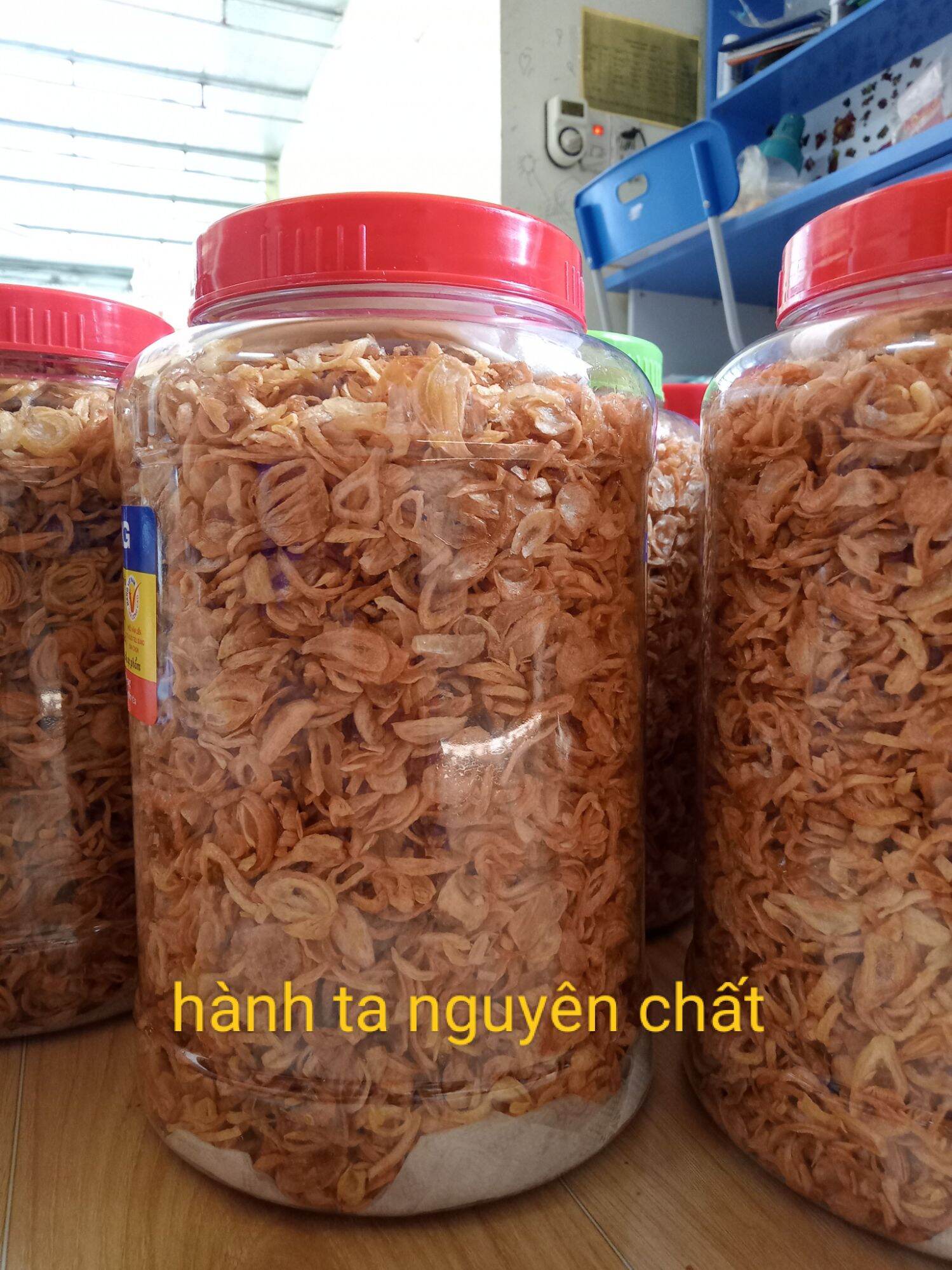 Hành phi nhà làm hũ 1kg, loại 1 không pha bột, 100 % hành ta bắc