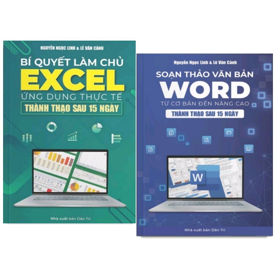 Combo 2 Cuốn Bí Quyết Làm Chủ Excel Ứng Dụng Thực Tế và Soạn Thảo Văn Bản Word Từ Cơ Bản Đến Nâng Ca