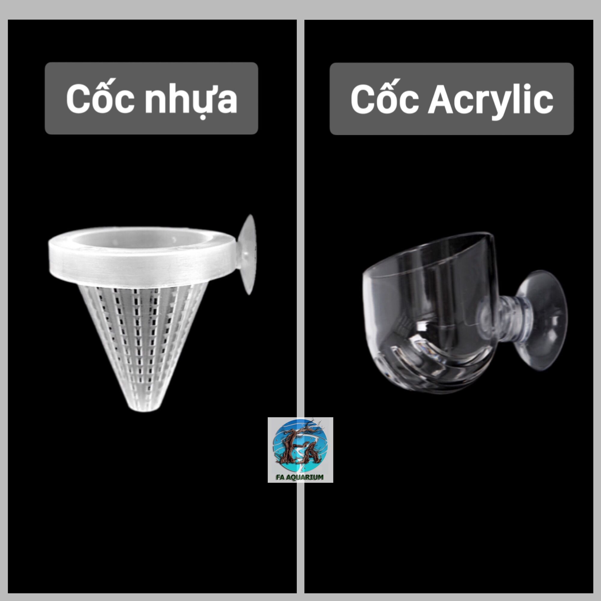 Cốc, phễu đựng giun trùn, rọ thức ăn cá