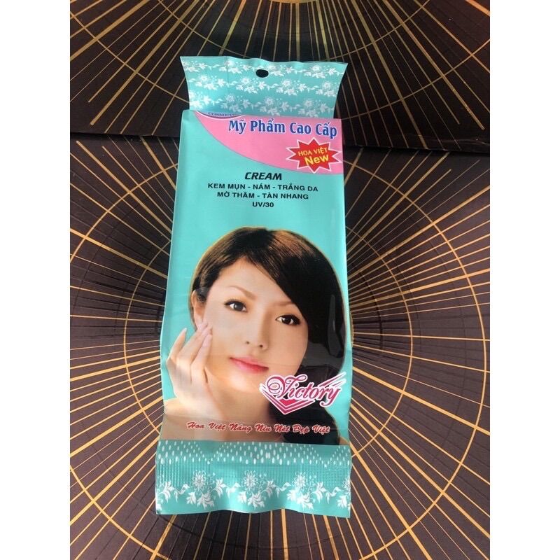 Kem victory 6in1 bọc hoa việt mụn nám trắng da mờ thâm tàn nhang uv/30