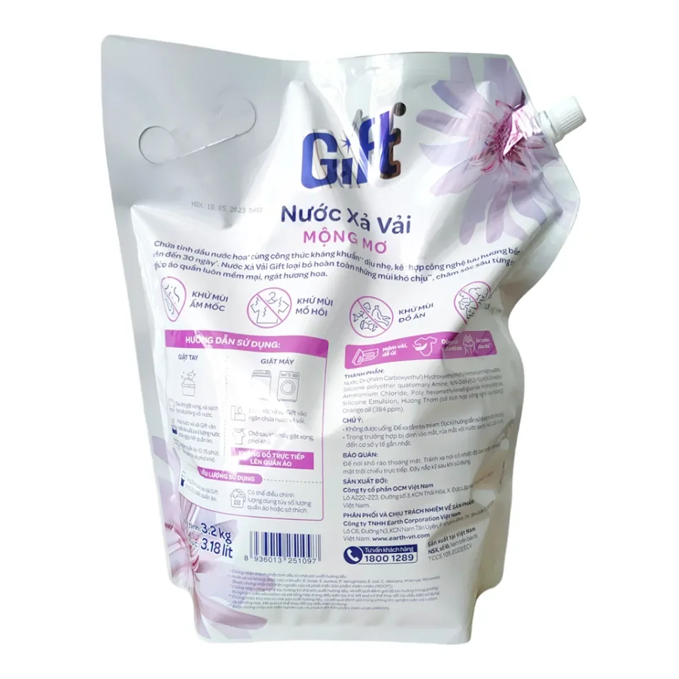 Nước xả vải Gift Mộng Mơ 3,2kg
