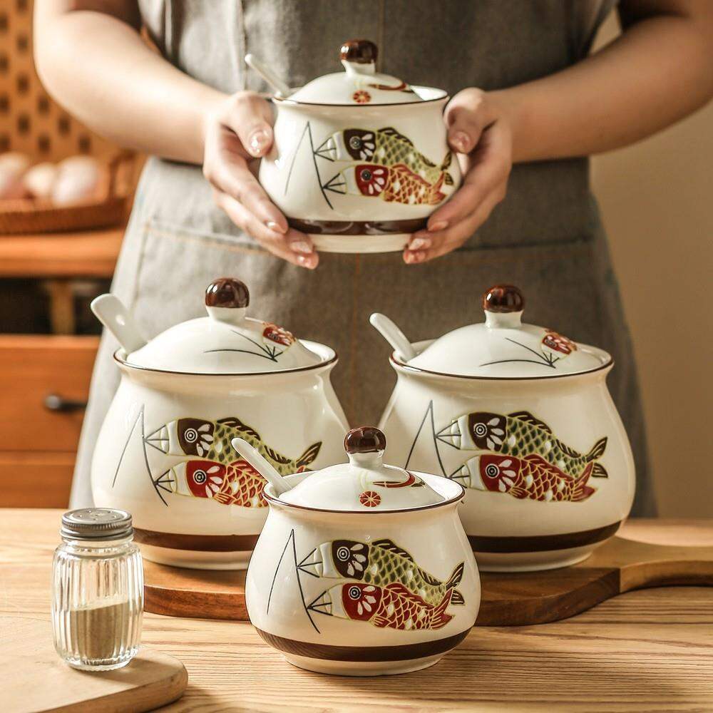 RUANQI | Heat-Resistant Ceramic Kitchen Oil Jar Giá 933,000 Đồng*Miễn phí vận chuyển