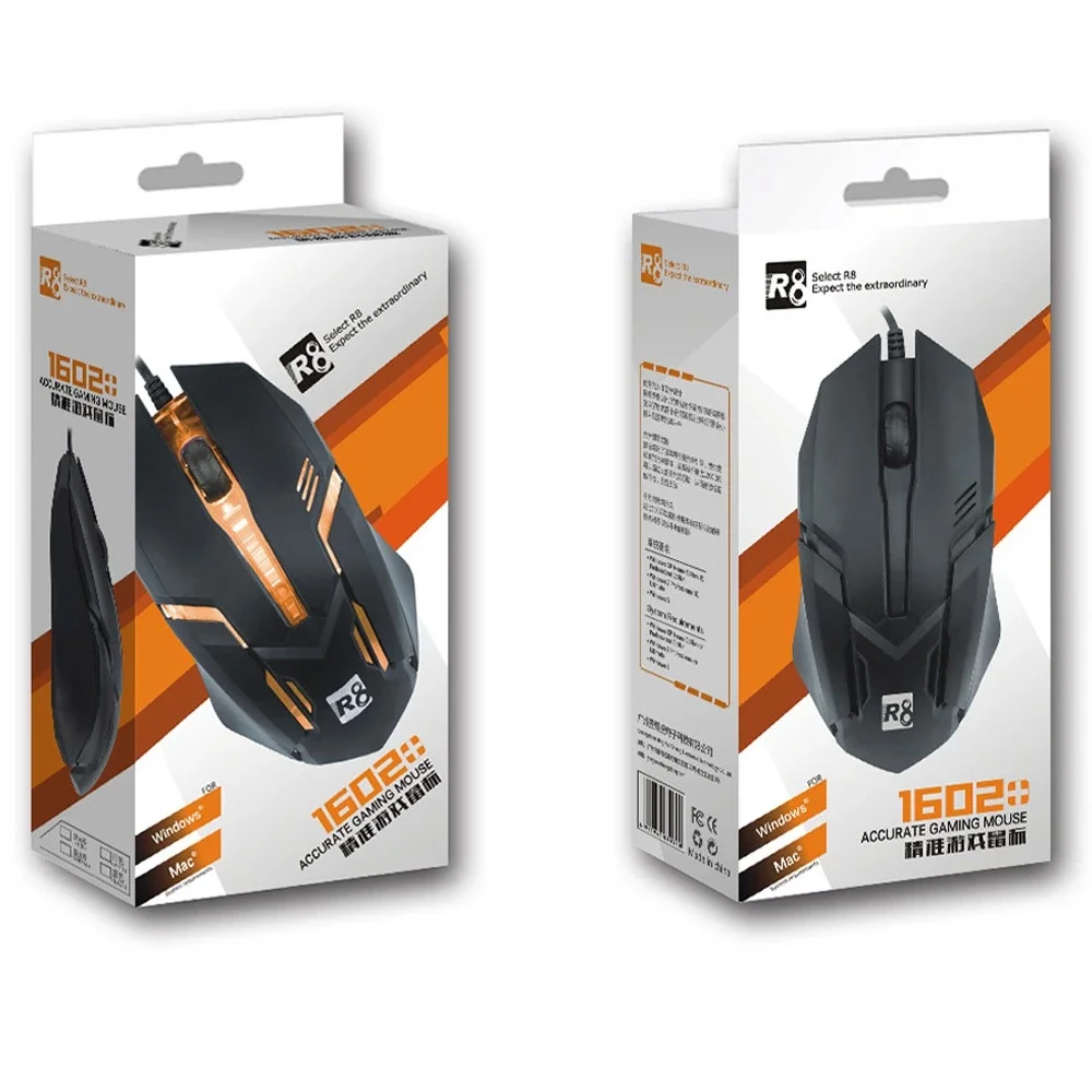 Chuột chơi Game R8 1602 đèn led nhiều màu 