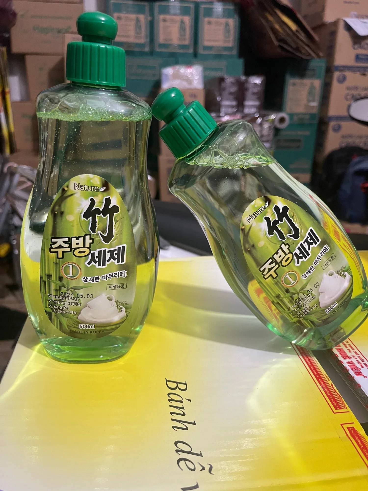 Combo 02 chai Nước Rửa chén Hàn Quốc tinh chất Than Tre