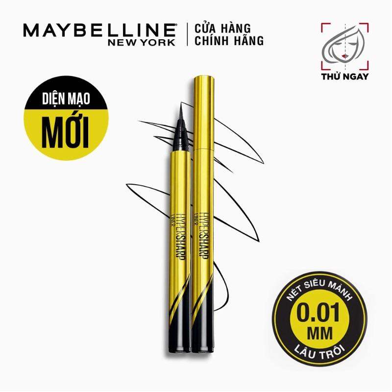 Bút kẻ mắt nước Maybelline siêu sắc mảnh không lem không trôi Maybelline New York HyperSharp Liner Đen 0.5g