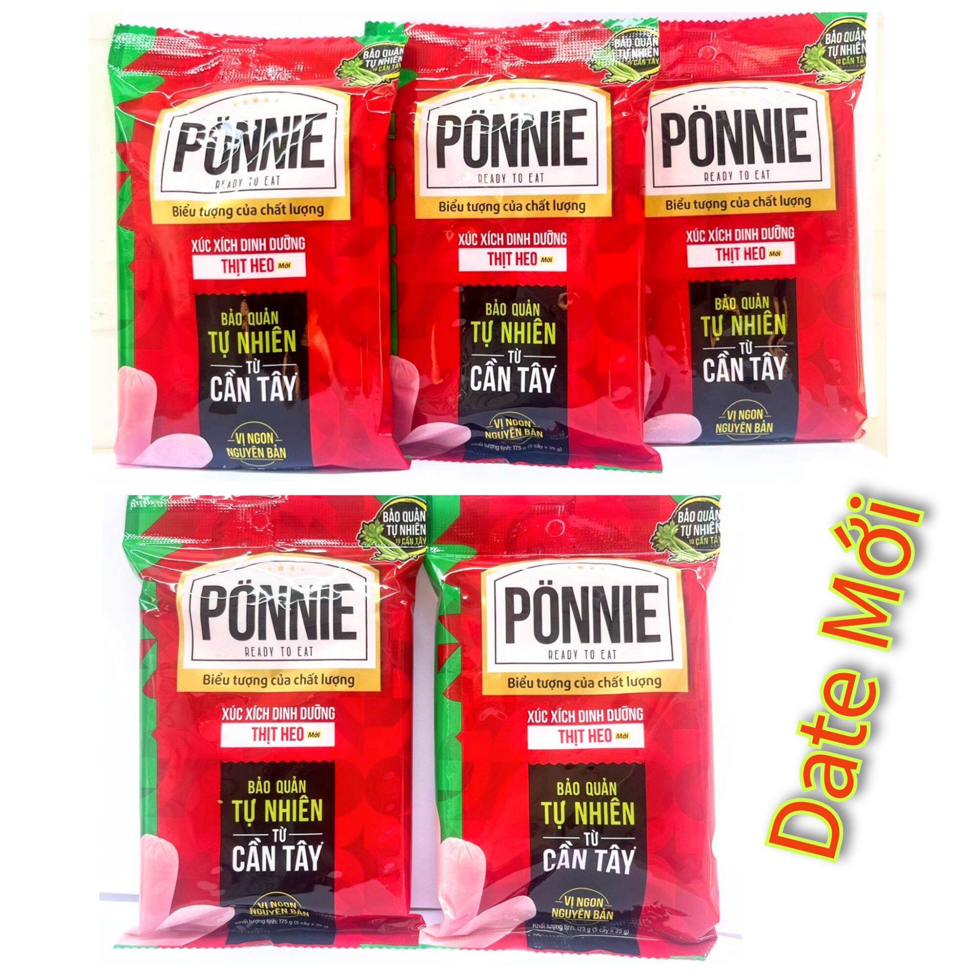 Combo 5 bịch xúc xích ponnie date giao mới