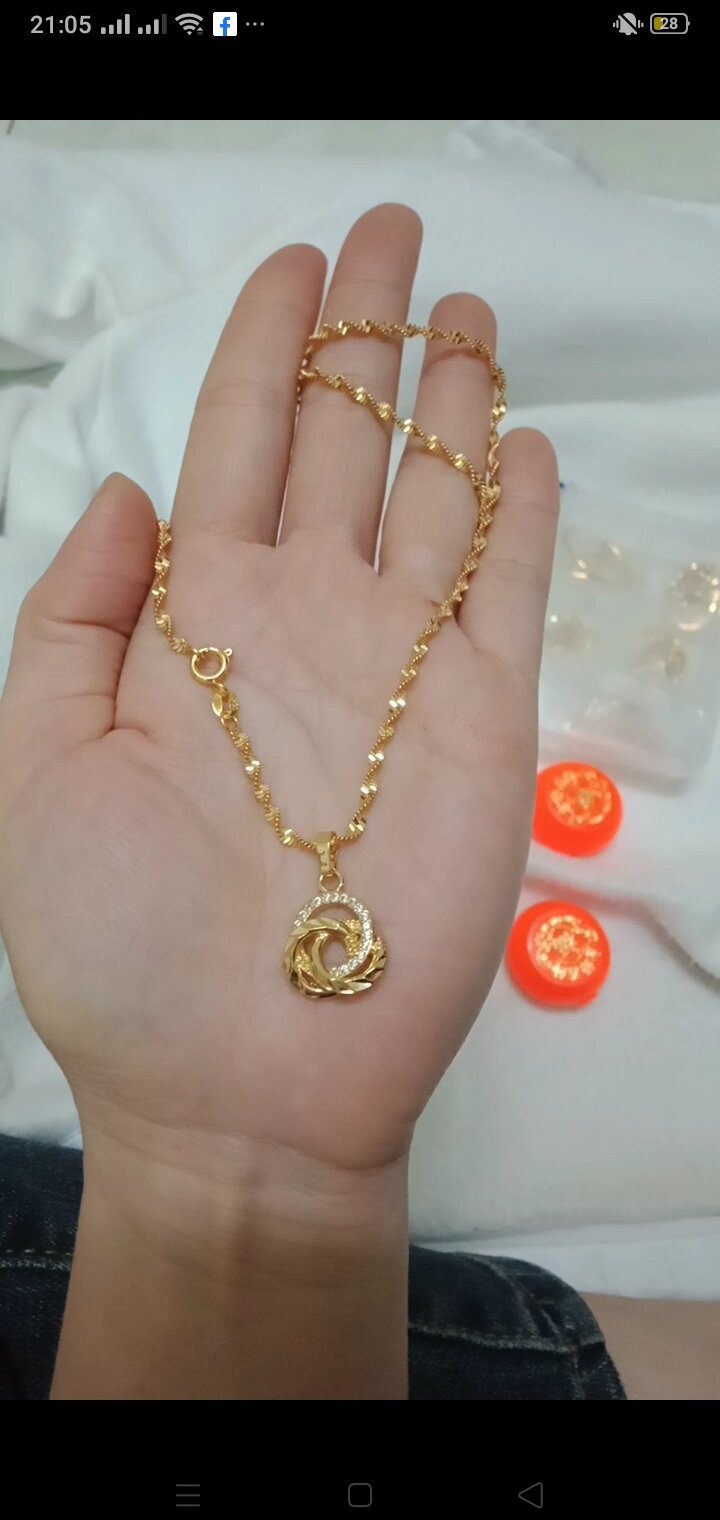 dây chuyền trang sức mvàng non 10k