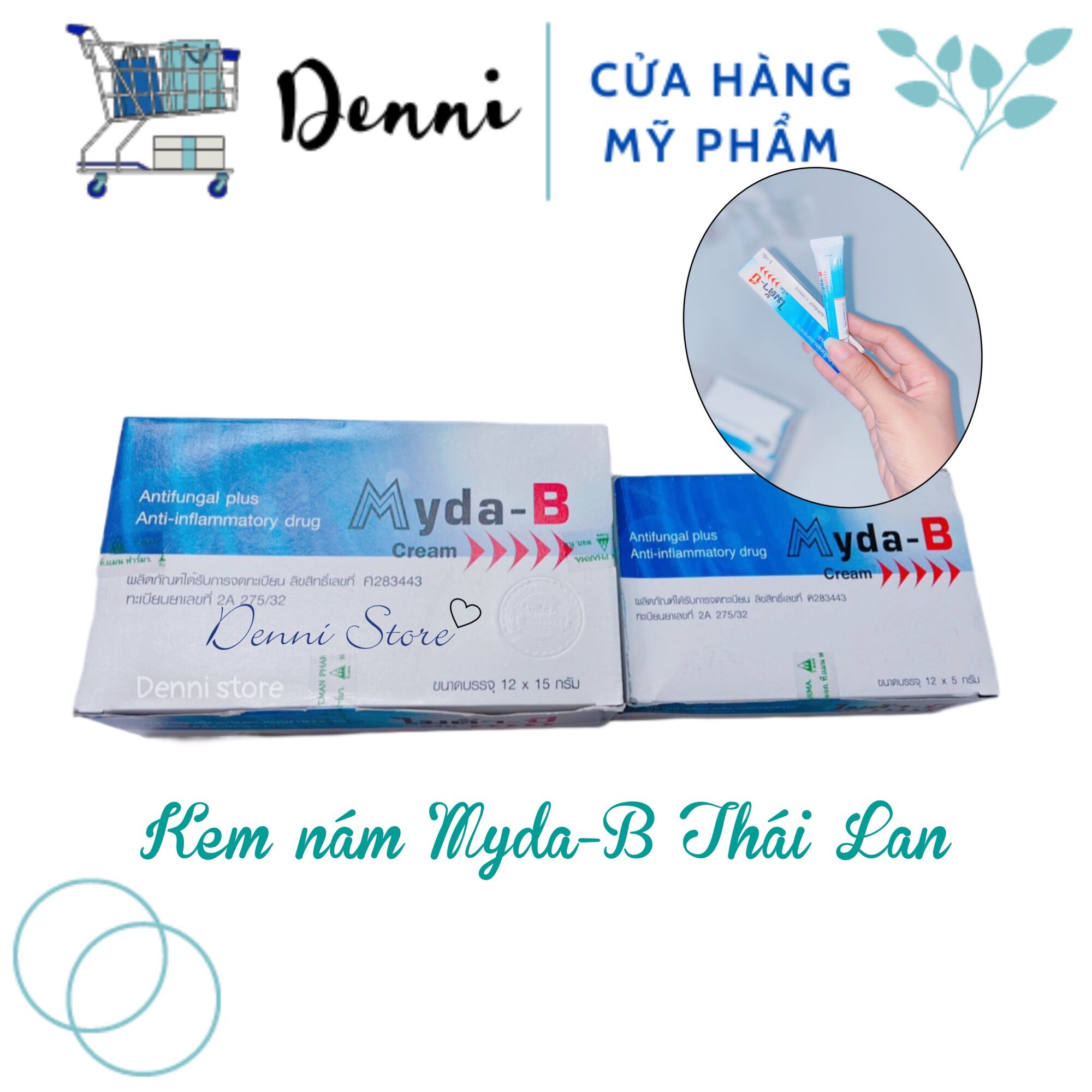 Sỉ 1 hộp 12 tuýp kem myda b thái khử nám 5 gram