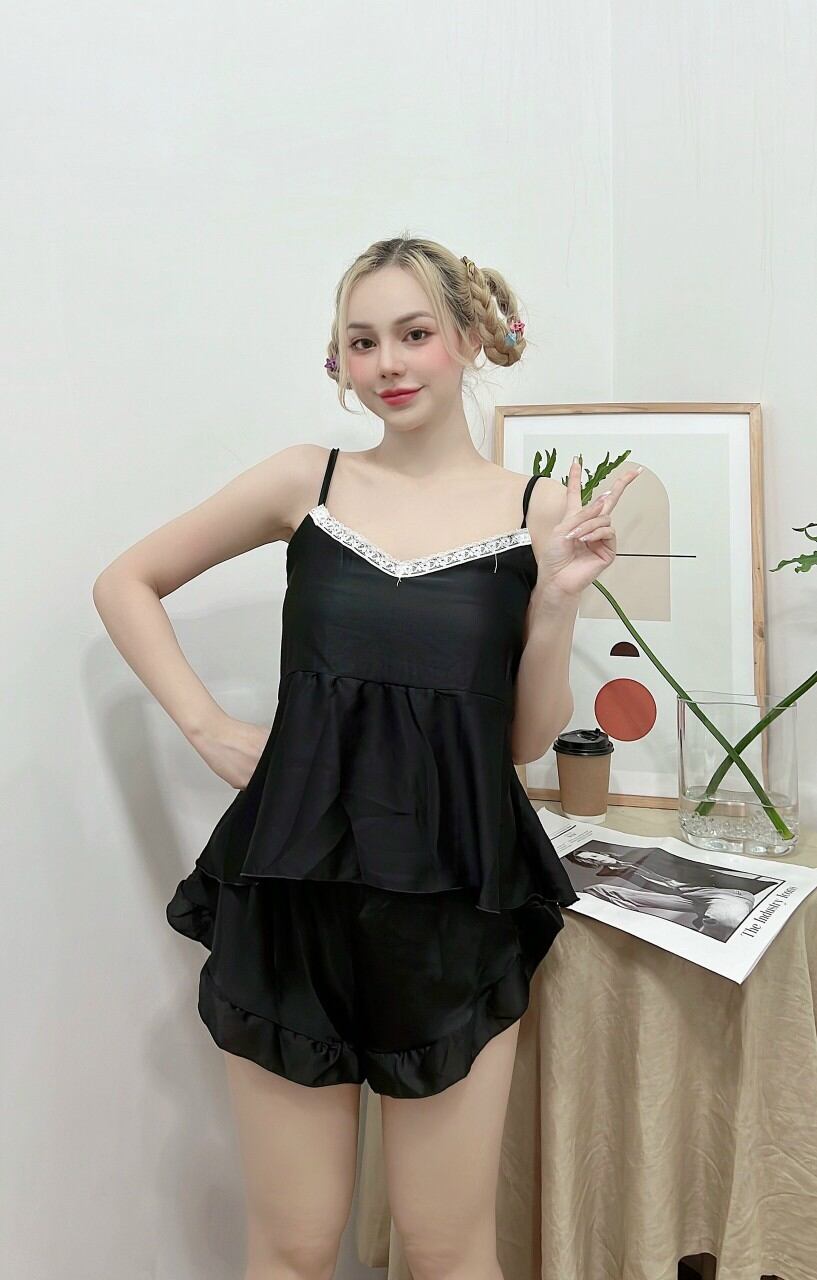 đồ ngủ   dànhcho chị em Size 40/60kg lụa satin