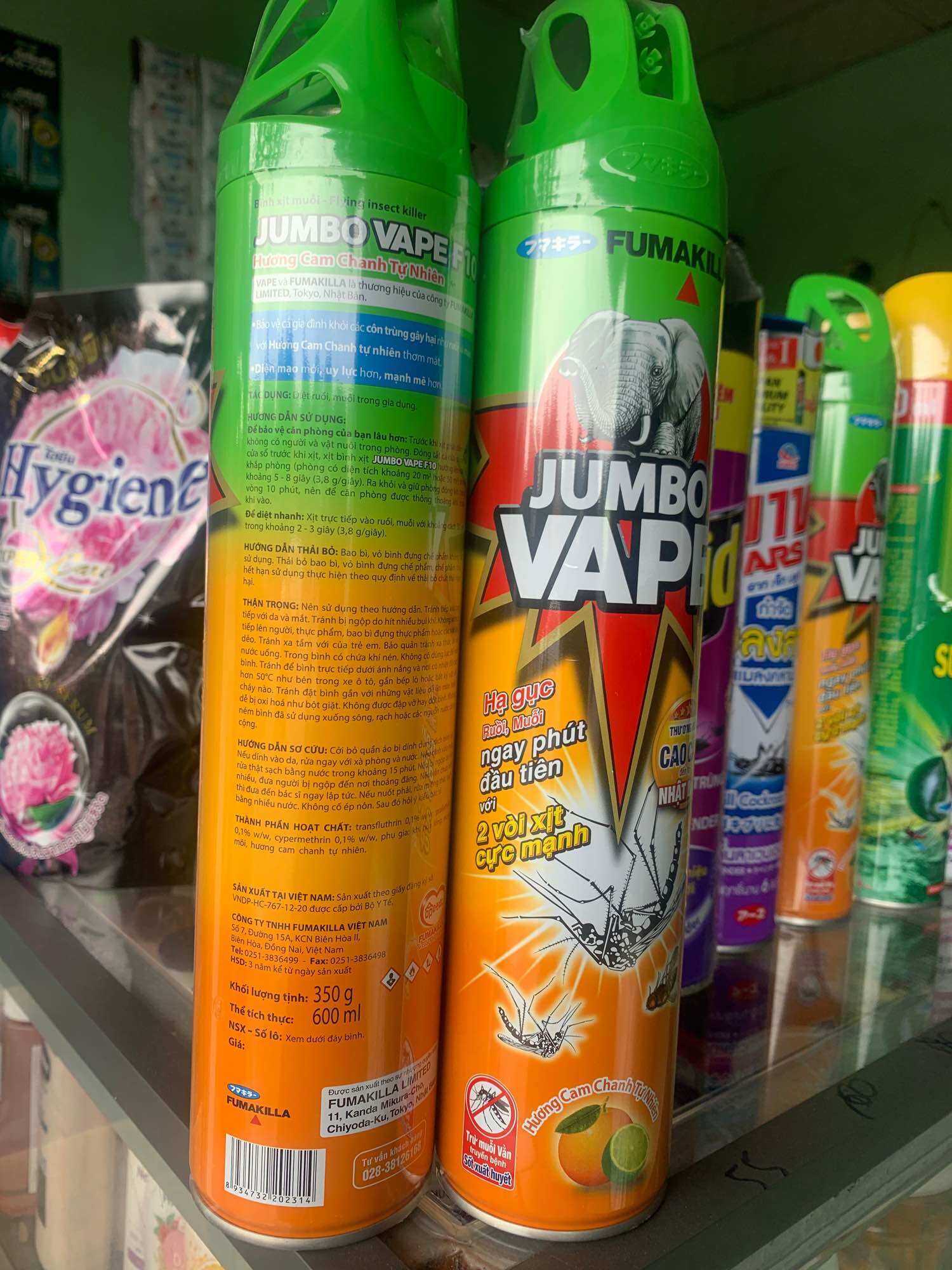 Bình xịt muỗi Jumbo vape chai 600ml