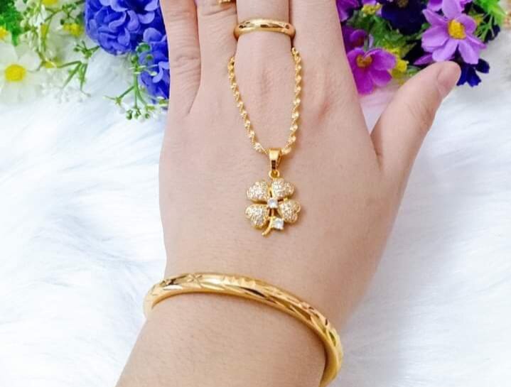 Combo dây truyền và lắc tay tặng nhẫn