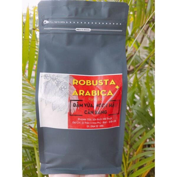 Cafe Arabica mix Robusta Ban Mê Thuột gói 500g