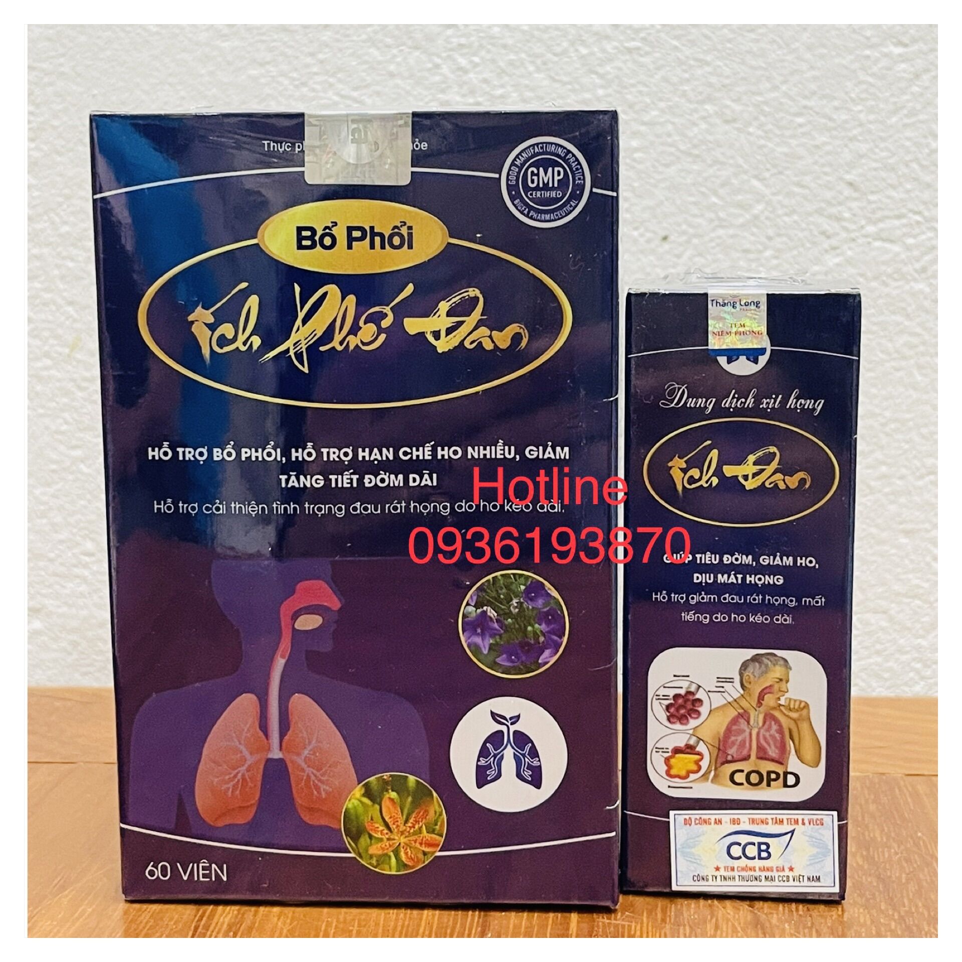 BỔ PHỔI ÍCH PHẾ ĐAN - 1 Uống và 1 Xịt Họng