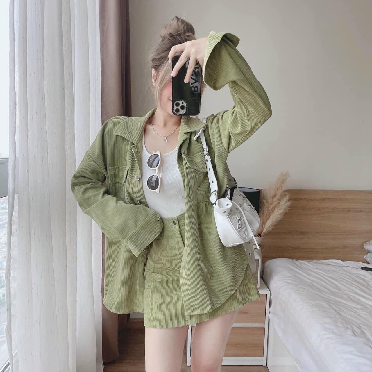 SÉT VÁY 3 MÓN NHUNG TĂM SẴN HÀNG FULL SIZE TL92