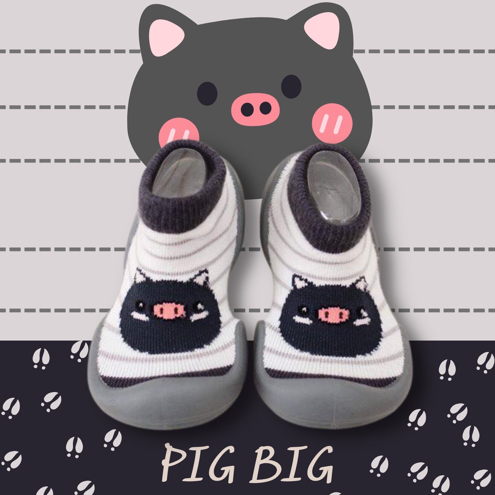 Giày tập đi cho bé cưng Big pig