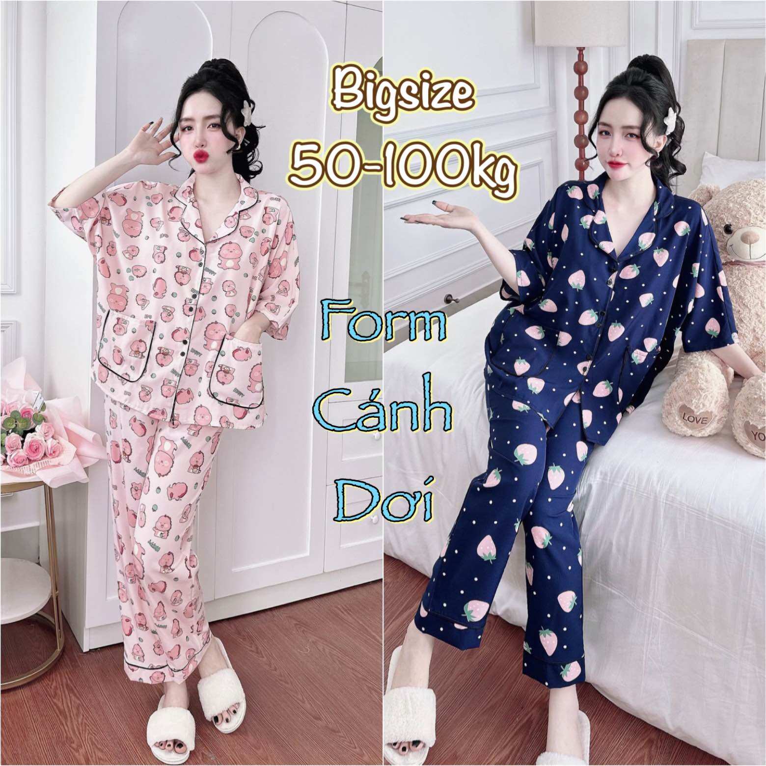 - Đồ bộ mặc nhà Lụa Nhật/Lụa Maingô cao cấp
