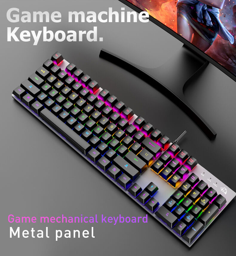 Bàn phím cơ blue switch, rgb 20 chế độ led, chuyên game full 104 phím, k1 backlight.