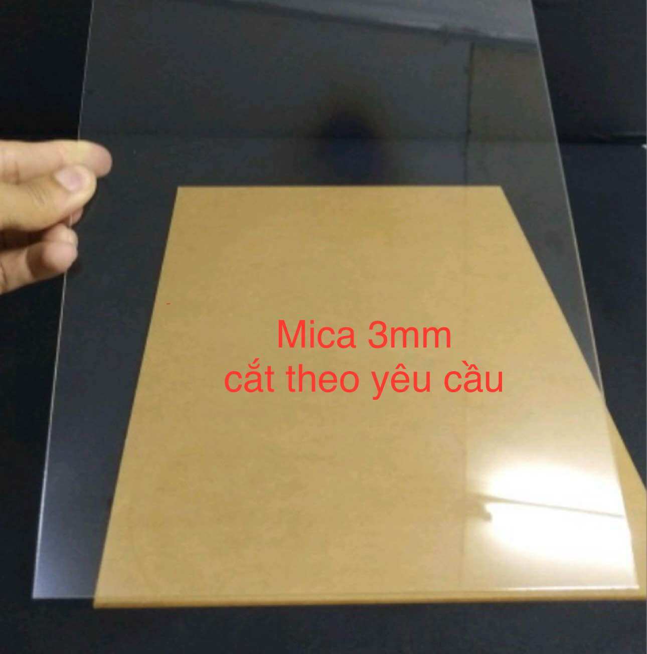 Tấm nhựa mica trong suốt dày 3mm nhận cắt kích thước theo yêu cầu