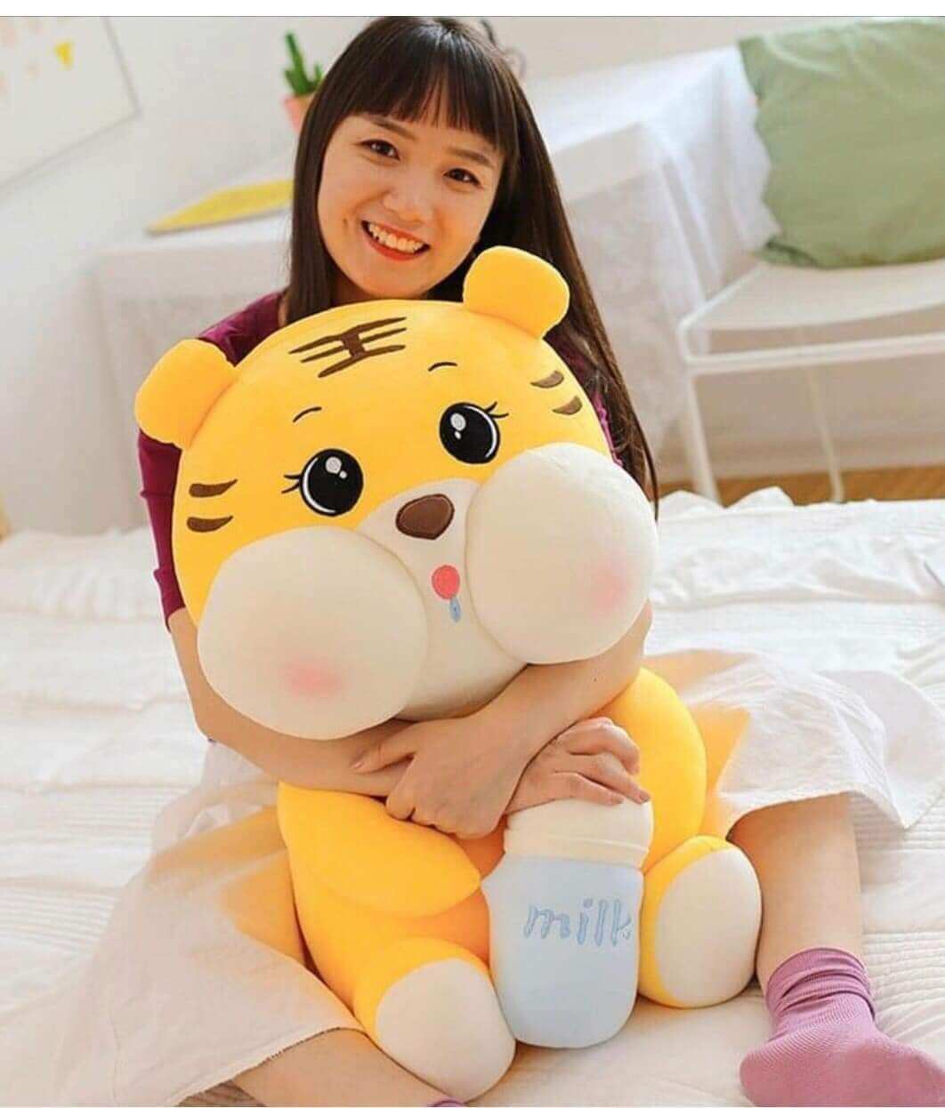 Gấu Bông Hổ Ôm Bình Sữa Cao Cấp Siêu Đáng Yêu