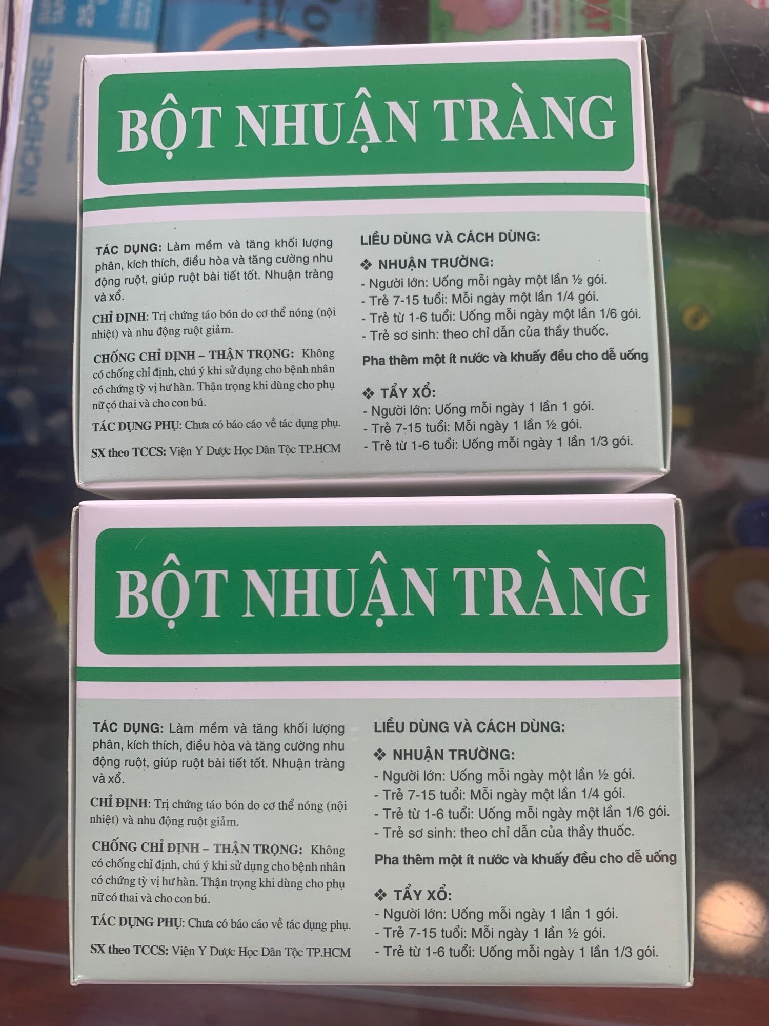 Bột nhuận tràng của Viện y học dân tộc